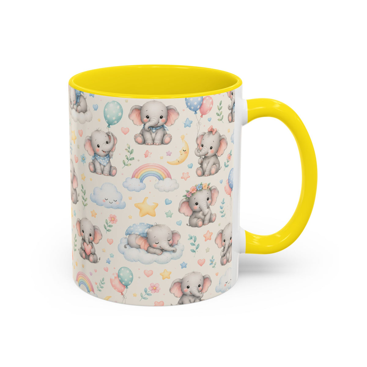 Accent Coffee Mug  (11/15 oz) - Baby Elephant Nursery