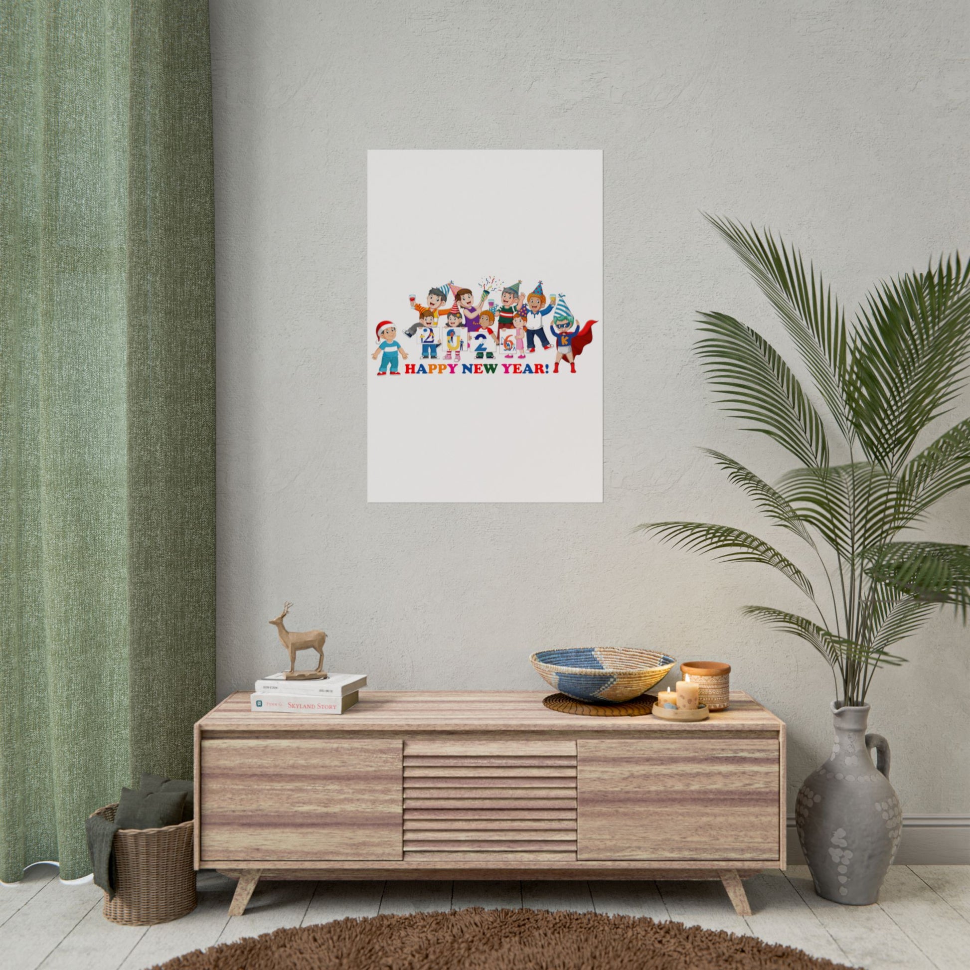 Rolled Posters - Happy new year from super kiddo - [[{"value":"Wonderwear Kid"}]]
