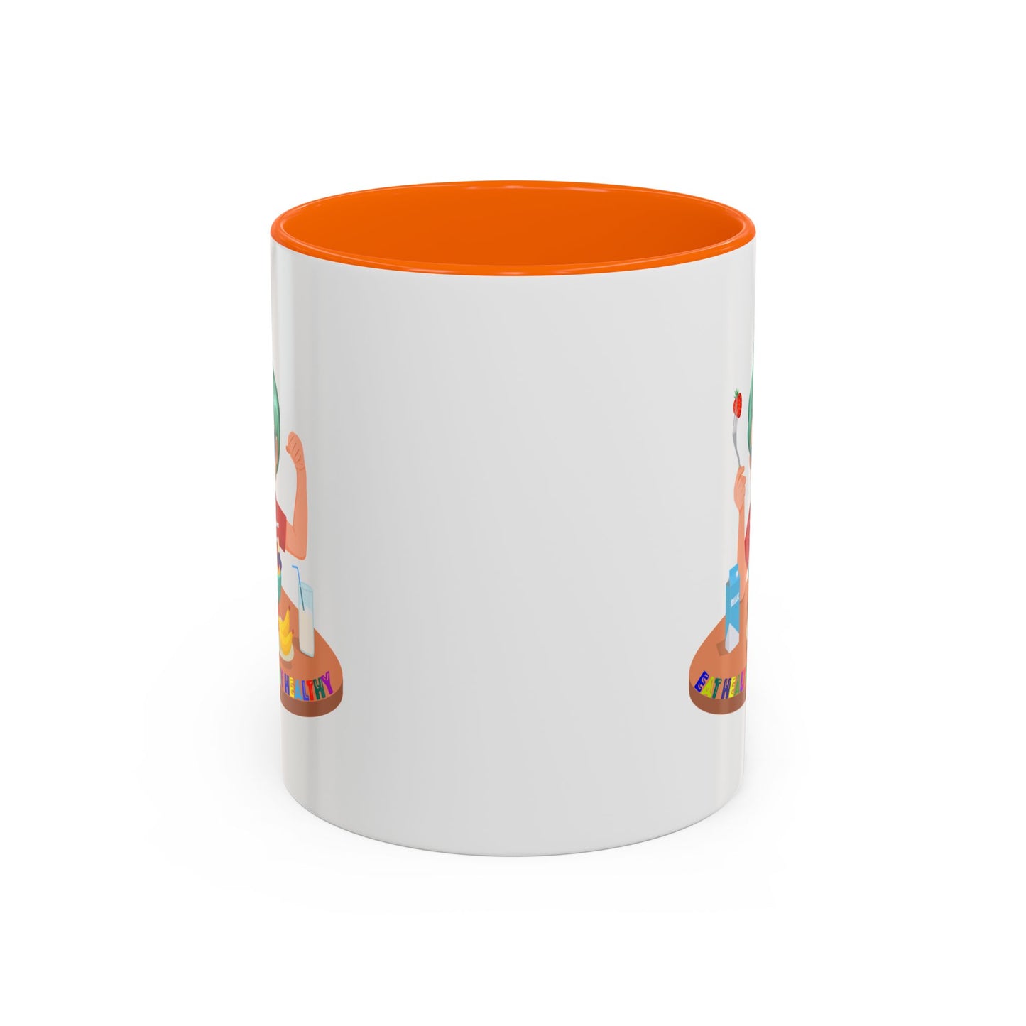 Accent Coffee Mug - super kiddo eating healthy food