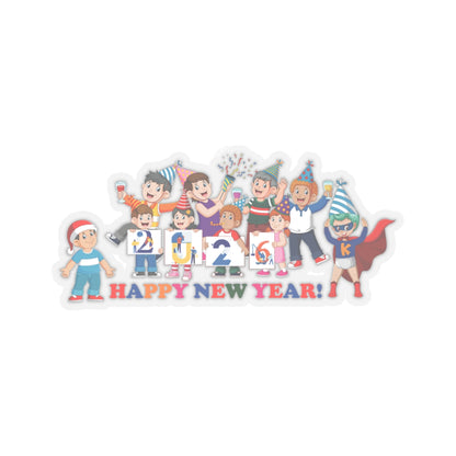 Kiss-Cut Stickers - Happy new year from super kiddo - [[{"value":"Wonderwear Kid"}]]