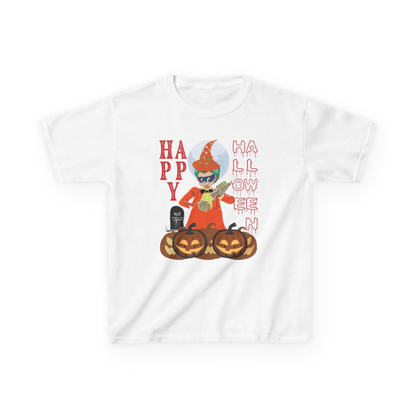 Kids Heavy Cotton™ Tee - Holloween design by super kiddo Printify