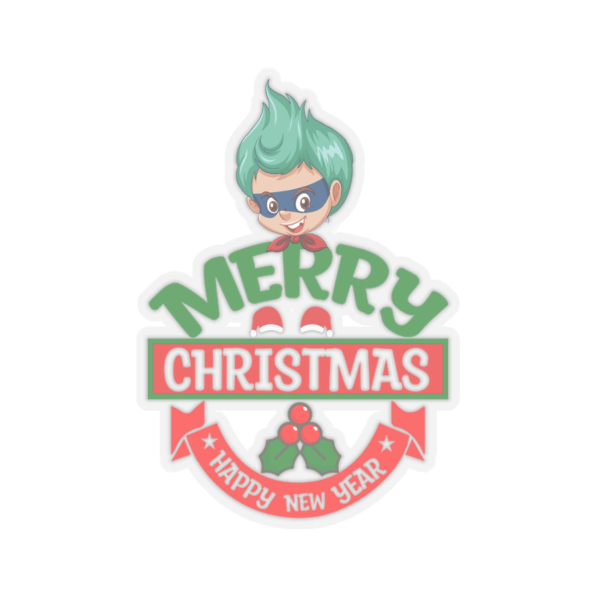 Kiss-Cut Stickers - Merry chridtmas from super kiddo - [[{"value":"Wonderwear Kid"}]]
