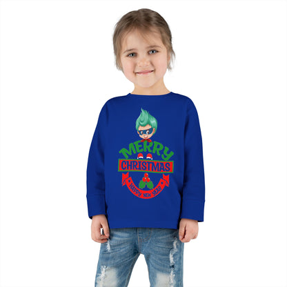 Toddler Long Sleeve Tee - Merry chridtmas from super kiddo - [[{"value":"Wonderwear Kid"}]]