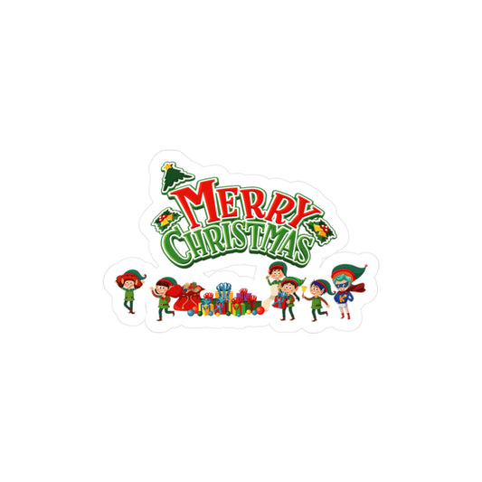 Christmas Kiss-Cut Vinyl Decals – Merry christmas from super friends - [[{"value":"Wonderwear Kid"}]]