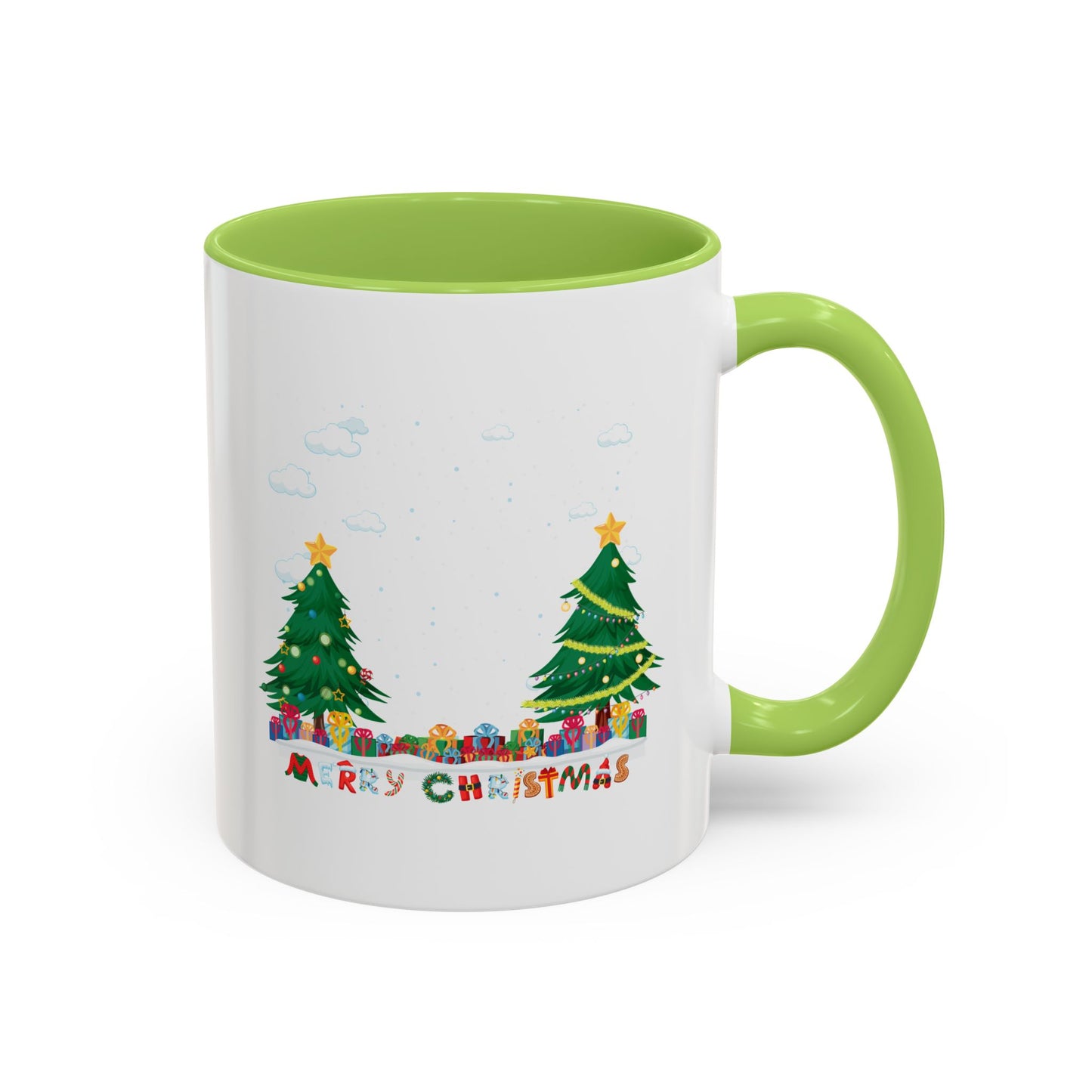 Accent Coffee Mug - Christmas and snowing