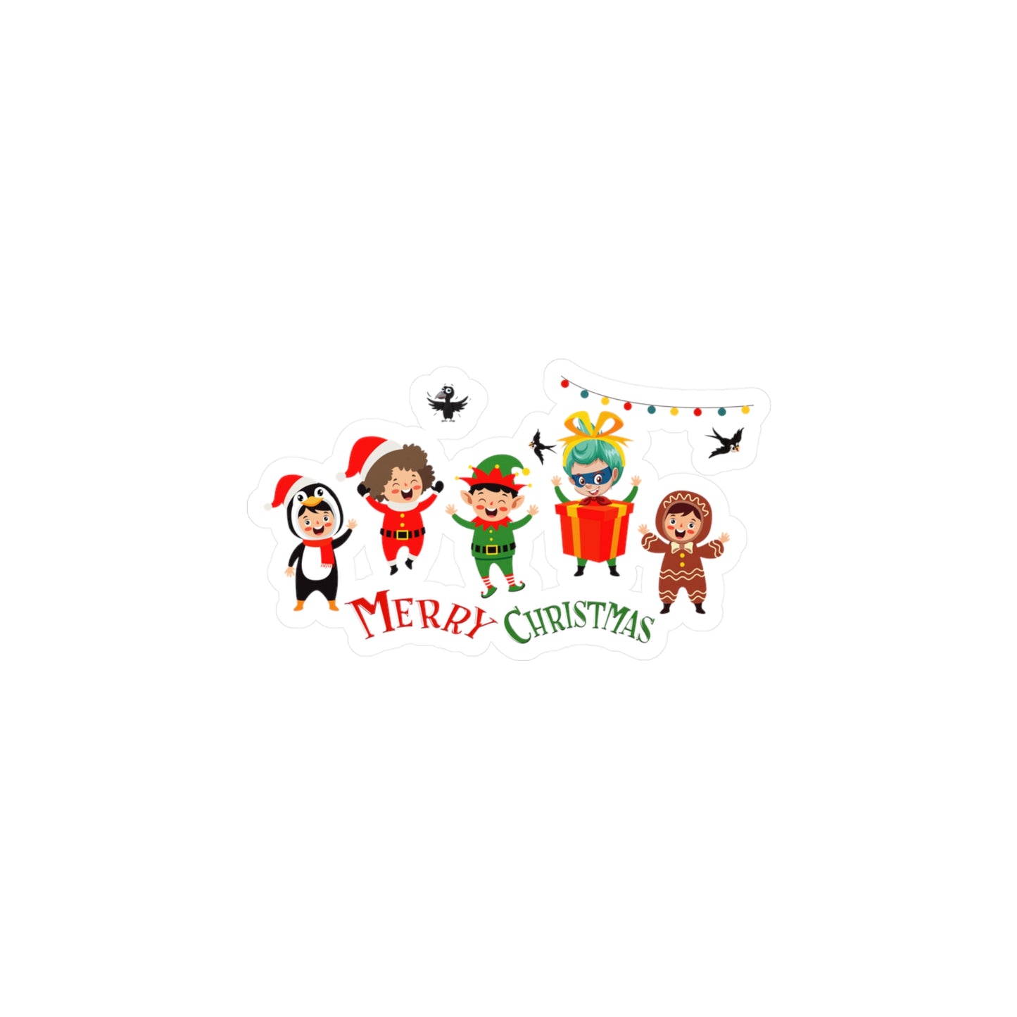 Christmas Kiss-Cut Vinyl Decals – Merry christmas by super kiddo and friends - [[{"value":"Wonderwear Kid"}]]