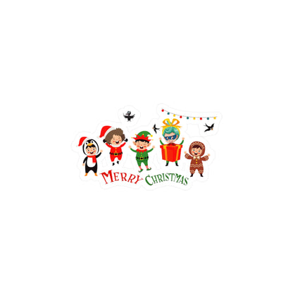 Christmas Kiss-Cut Vinyl Decals – Merry christmas by super kiddo and friends - [[{"value":"Wonderwear Kid"}]]