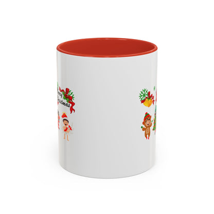 Accent Coffee Mug - Merry christmas from super kid - [[{"value":"Wonderwear Kid"}]]