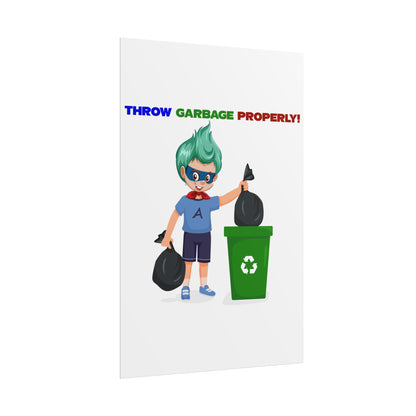 Rolled Posters - Super kiddo taking trash out - [[{"value":"Wonderwear Kid"}]]