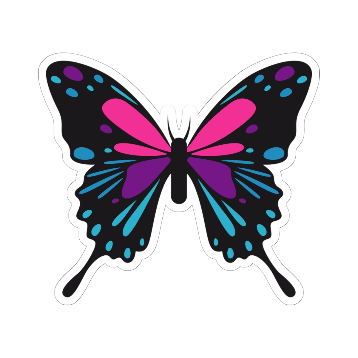Kiss-Cut Stickers - Purple butterfly