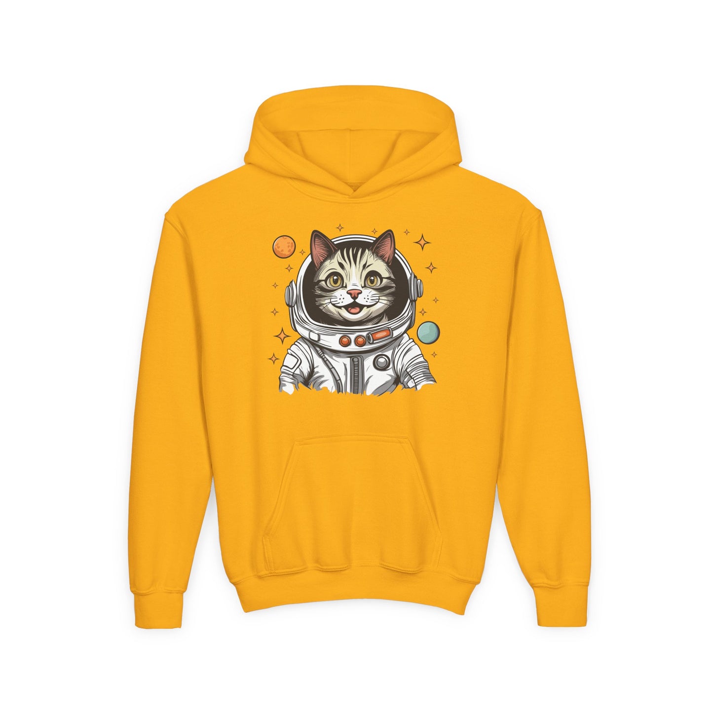Youth Heavy Blend Hooded Sweatshirt - Astronaut cat