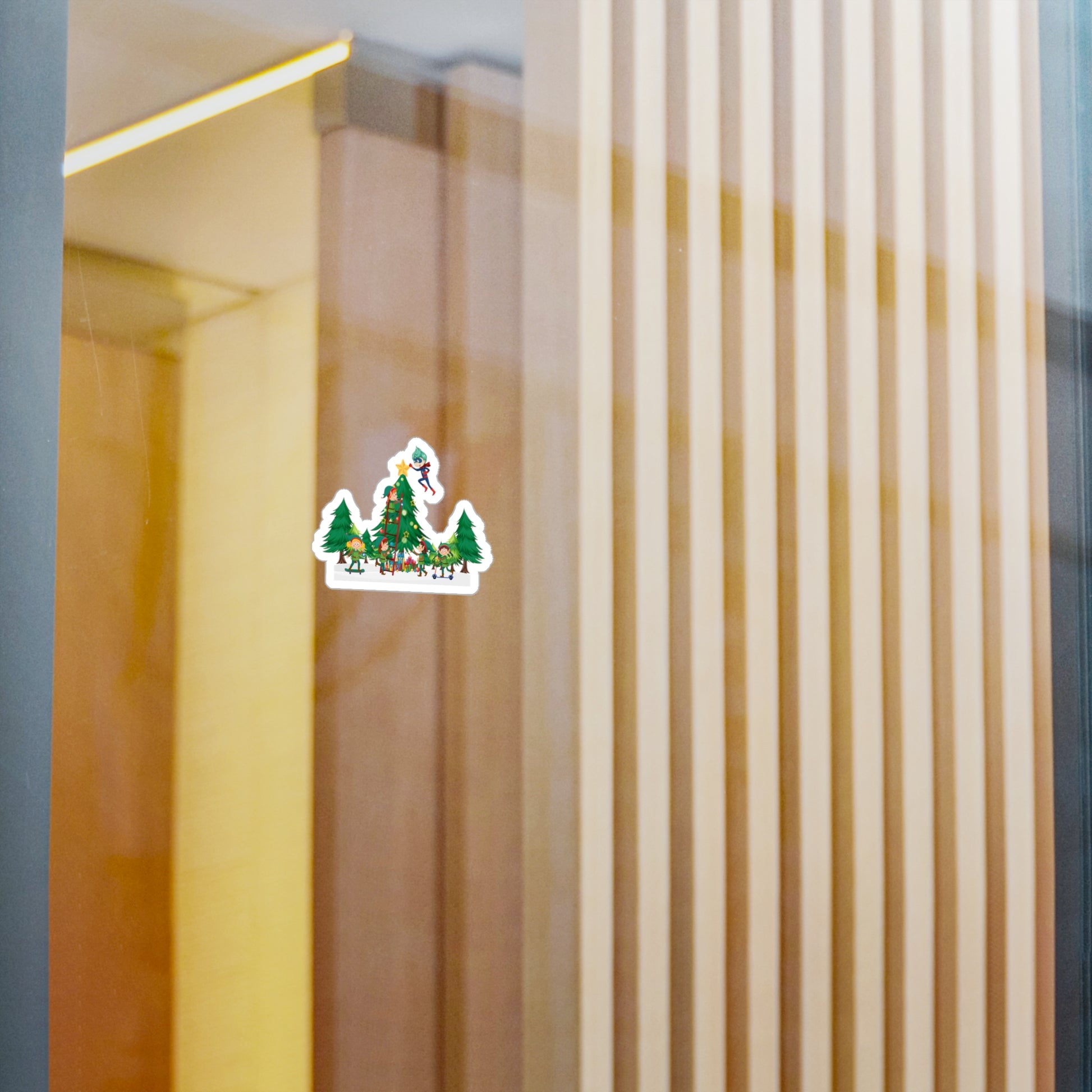 Christmas Kiss-Cut Vinyl Decals – Super kiddo putting the stars - [[{"value":"Wonderwear Kid"}]]
