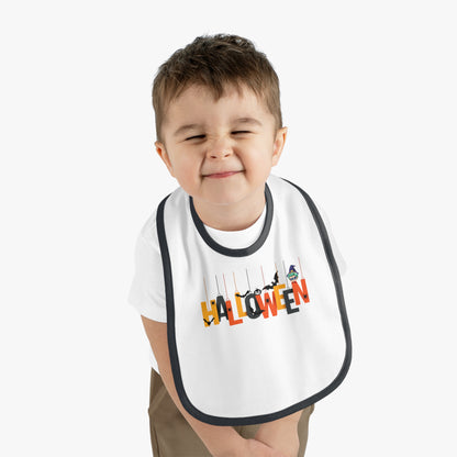 Baby Bib - Holloween hanging letters Printify