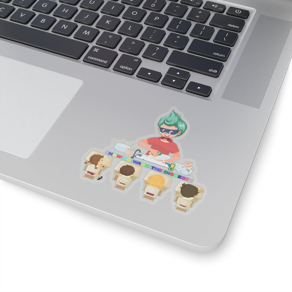 Kiss-Cut Stickers - Little kiddo teaching to wash dishes - [[{"value":"Wonderwear Kid"}]]