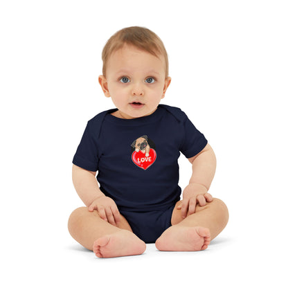 Infant Jersey One Piece - Valentines - Cute Pug - [[{"value":"Wonderwear Kid"}]]