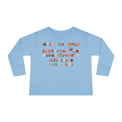 Toddler Long Sleeve Tee - Christmas alphabet - [[{"value":"Wonderwear Kid"}]]