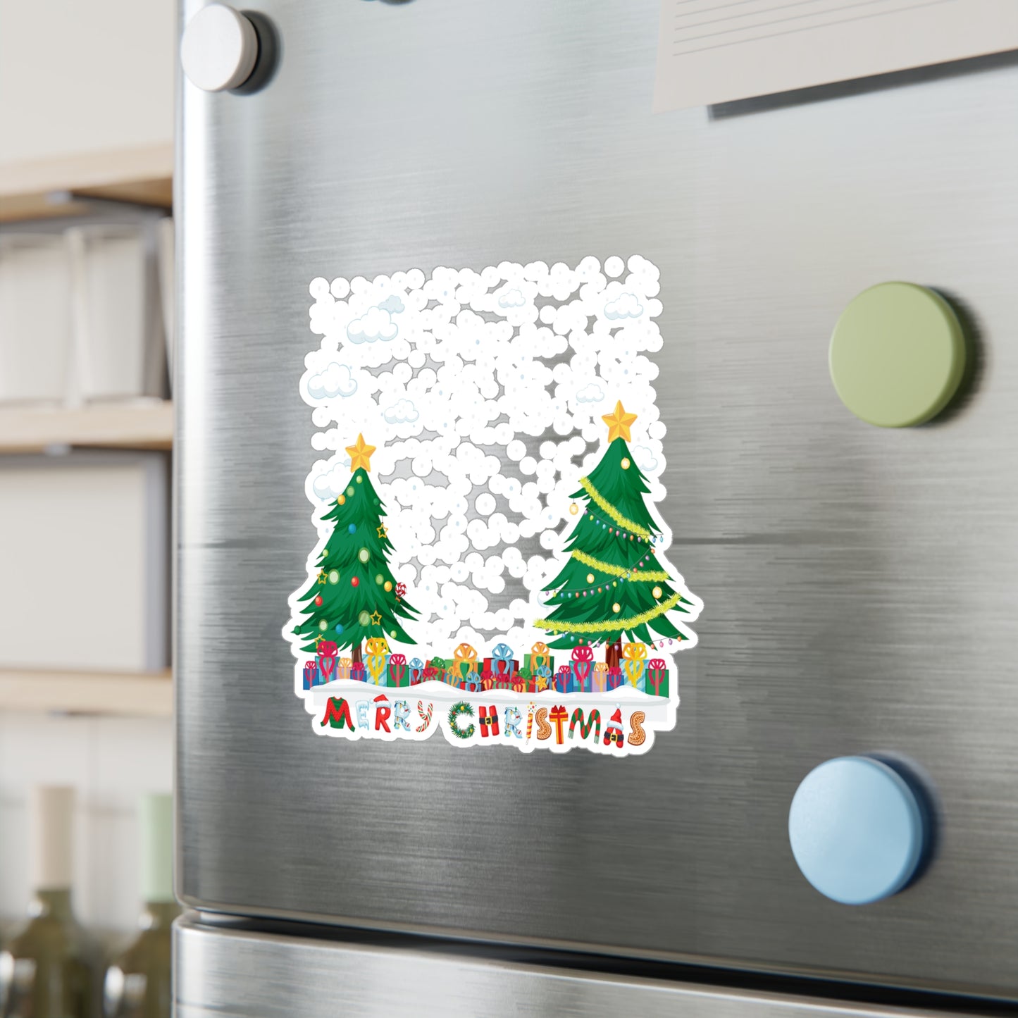 Christmas Kiss-Cut Vinyl Decals – Christmas and snowing