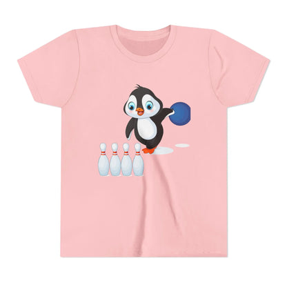 Penguin Bowling Youth Tee Printify