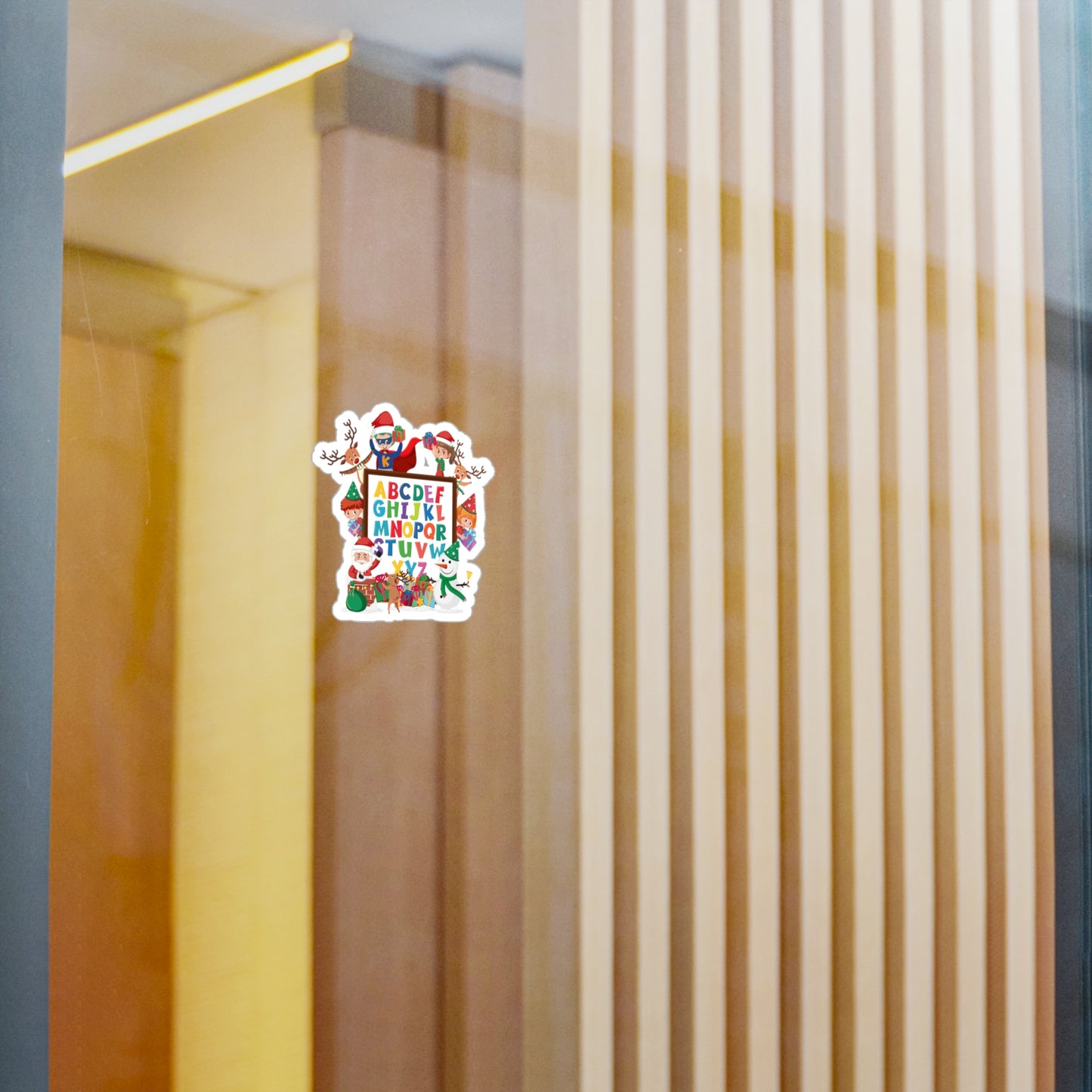 Christmas Kiss-Cut Vinyl Decals – Christmas alphabet with super kiddo