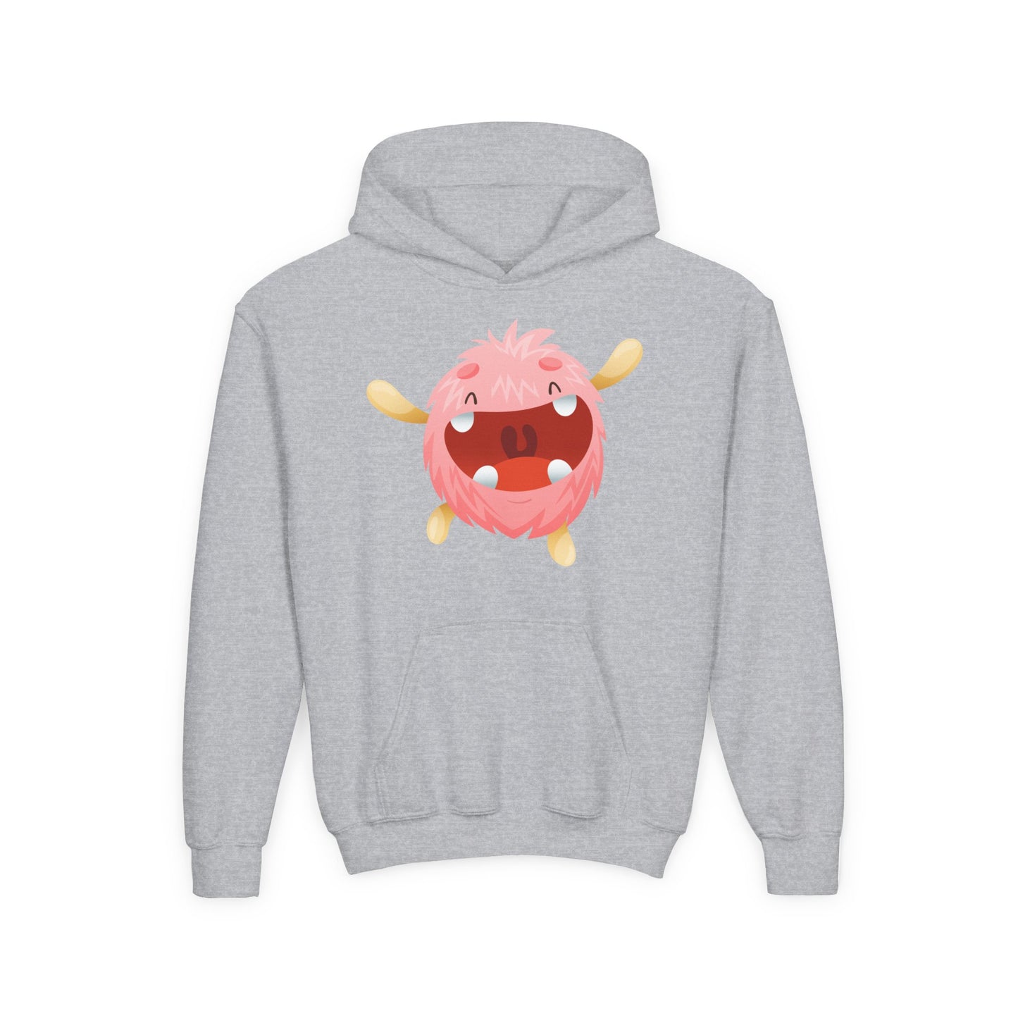 Youth Heavy Blend Hooded Sweatshirt - Baby pink monster