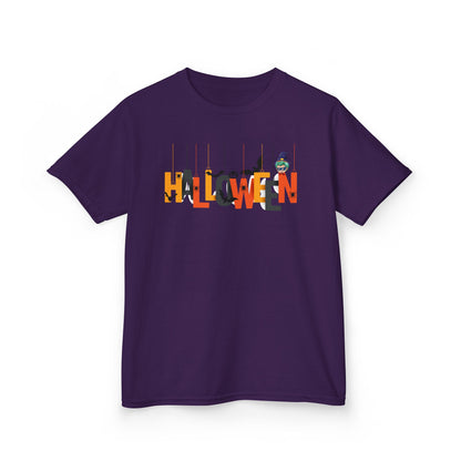 Kids Heavy Cotton™ Tee - Holloween hanging letters Printify