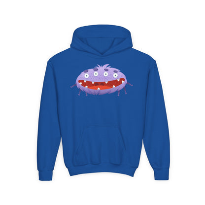 Youth Heavy Blend Hooded Sweatshirt - Purple monster Printify