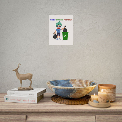Rolled Posters - Super kiddo taking trash out - [[{"value":"Wonderwear Kid"}]]