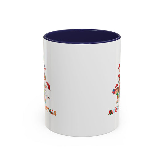 Accent Coffee Mug - Super kiddo making christmas tree with text - [[{"value":"Wonderwear Kid"}]]