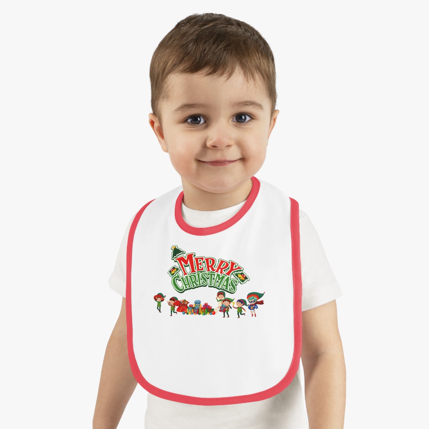 Baby Bib - Merry christmas from super friends