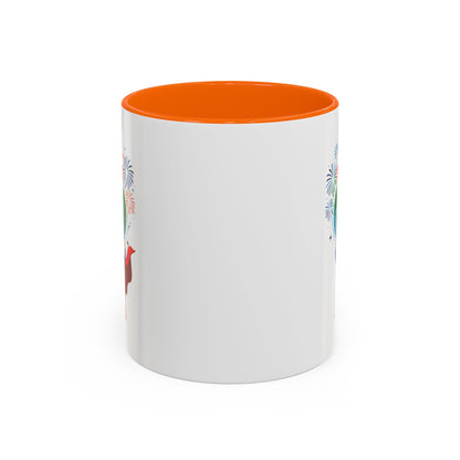 Accent Coffee Mug - Super kiddo holding globe - [[{"value":"Wonderwear Kid"}]]