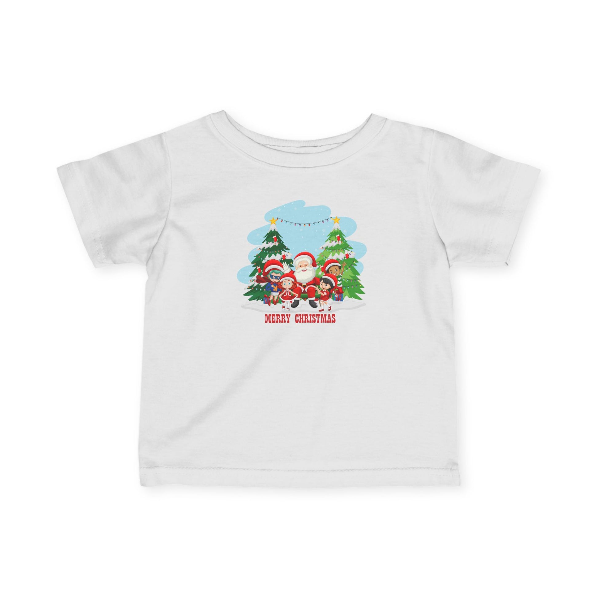 Infant Fine Jersey Tee - Super kiddo with santa claus Merry christmas - [[{"value":"Wonderwear Kid"}]]