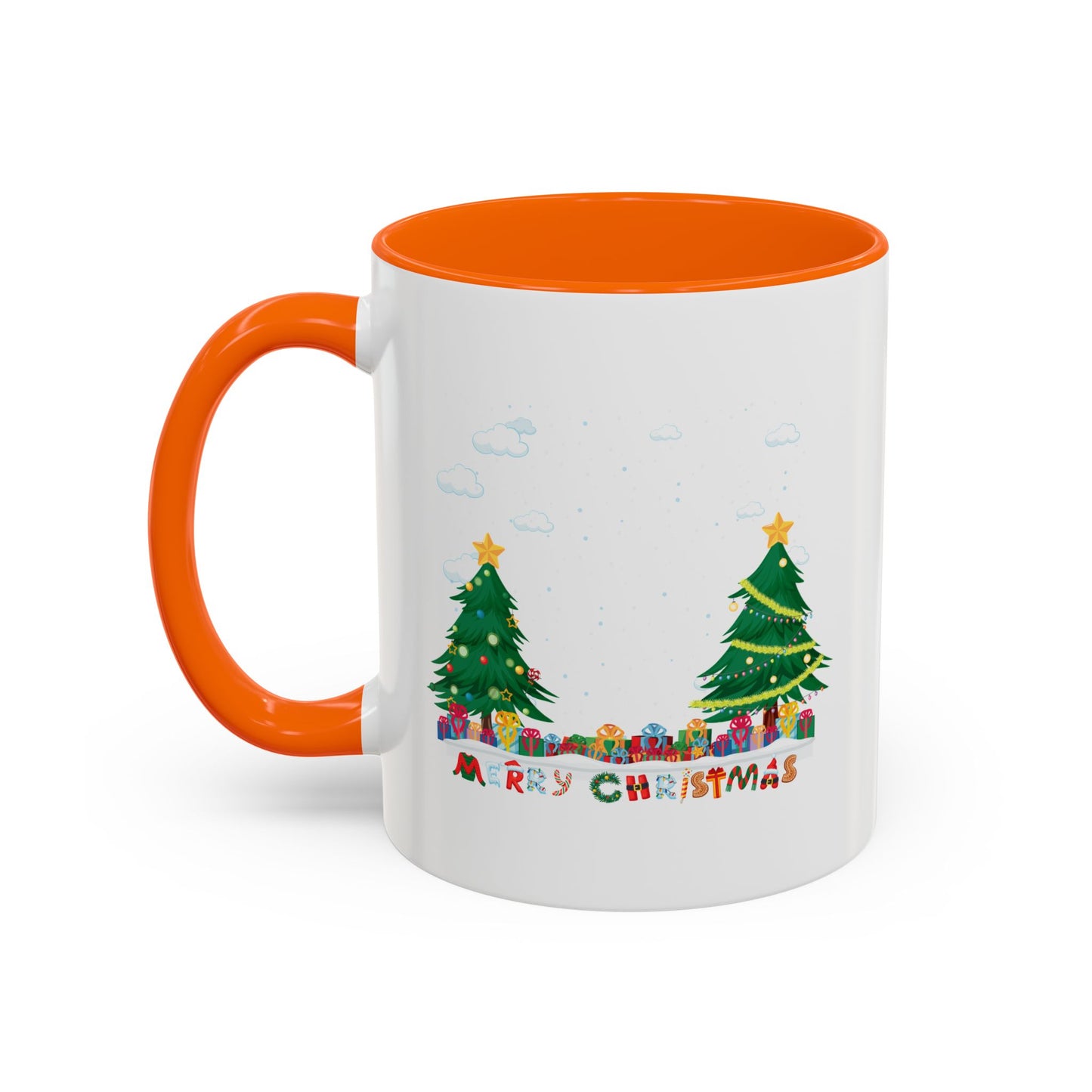 Accent Coffee Mug - Christmas and snowing