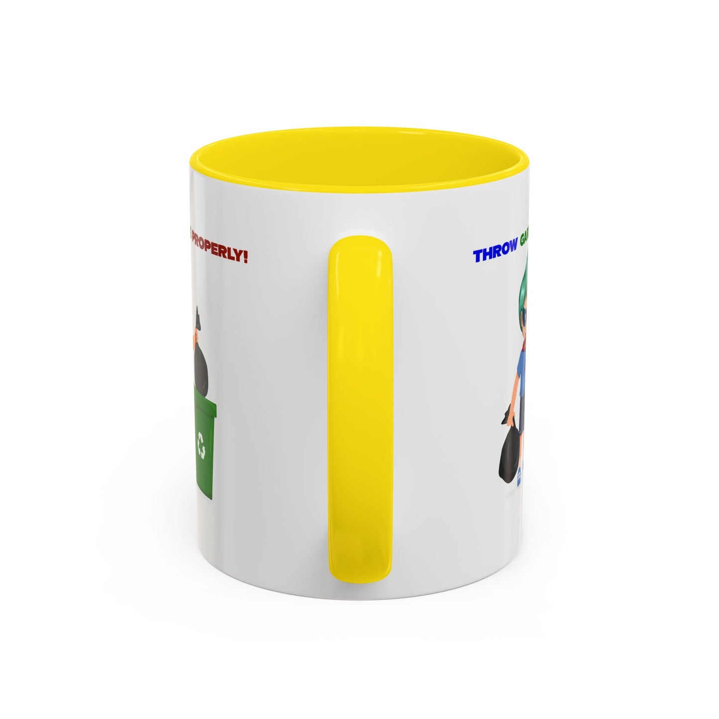 Accent Coffee Mug - Super kiddo taking trash out