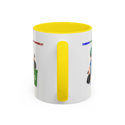Accent Coffee Mug - Super kiddo taking trash out - [[{"value":"Wonderwear Kid"}]]