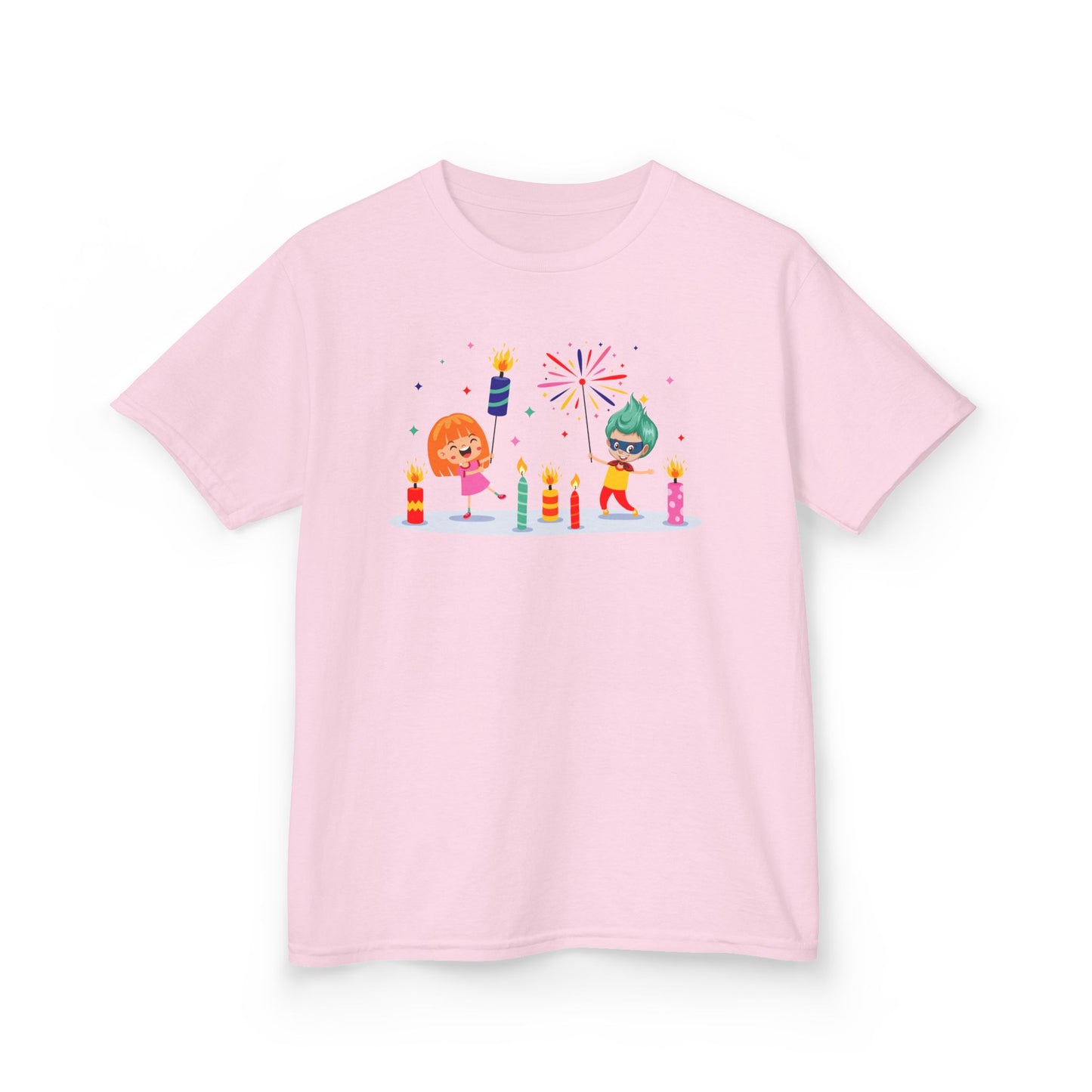 Kids Heavy Cotton™ Tee - Super kiddo lighting fireworks - [[{"value":"Wonderwear Kid"}]]