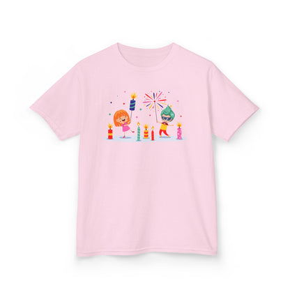 Kids Heavy Cotton™ Tee - Super kiddo lighting fireworks - [[{"value":"Wonderwear Kid"}]]