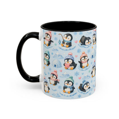 Accent Coffee Mug  (11/15 oz) - Penguin Winter Wonderland