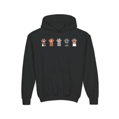 Youth Heavy Blend Hooded Sweatshirt - Group of paw Printify