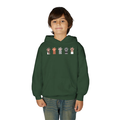 Youth Heavy Blend Hooded Sweatshirt - Group of paw Printify