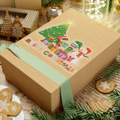 Kiss-Cut Stickers - Super kiddo preparing gifts - [[{"value":"Wonderwear Kid"}]]
