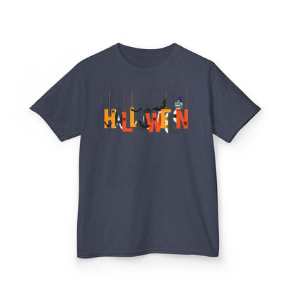 Kids Heavy Cotton™ Tee - Holloween hanging letters Printify