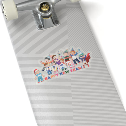 Kiss-Cut Stickers - Happy new year from super kiddo - [[{"value":"Wonderwear Kid"}]]