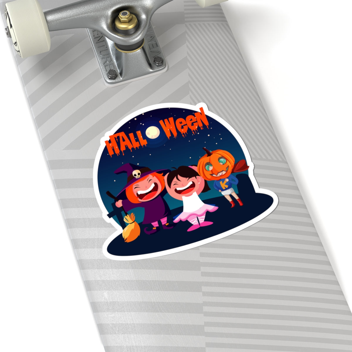 Kiss-Cut Stickers - Super kiddo wearing pumpkin - [[{"value":"Wonderwear Kid"}]]