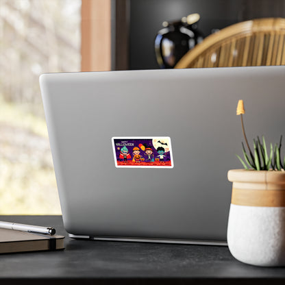 Halloween Kiss-Cut Vinyl Decals – Super kiddo with friends on holloween - [[{"value":"Wonderwear Kid"}]]