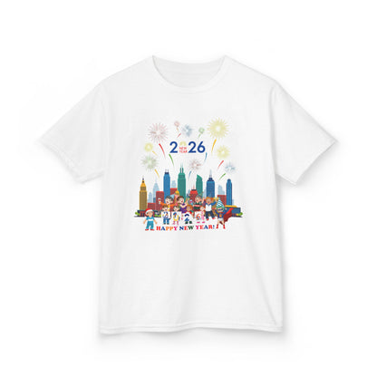 Kids Heavy Cotton™ Tee - Happy new year with fireworks - [[{"value":"Wonderwear Kid"}]]
