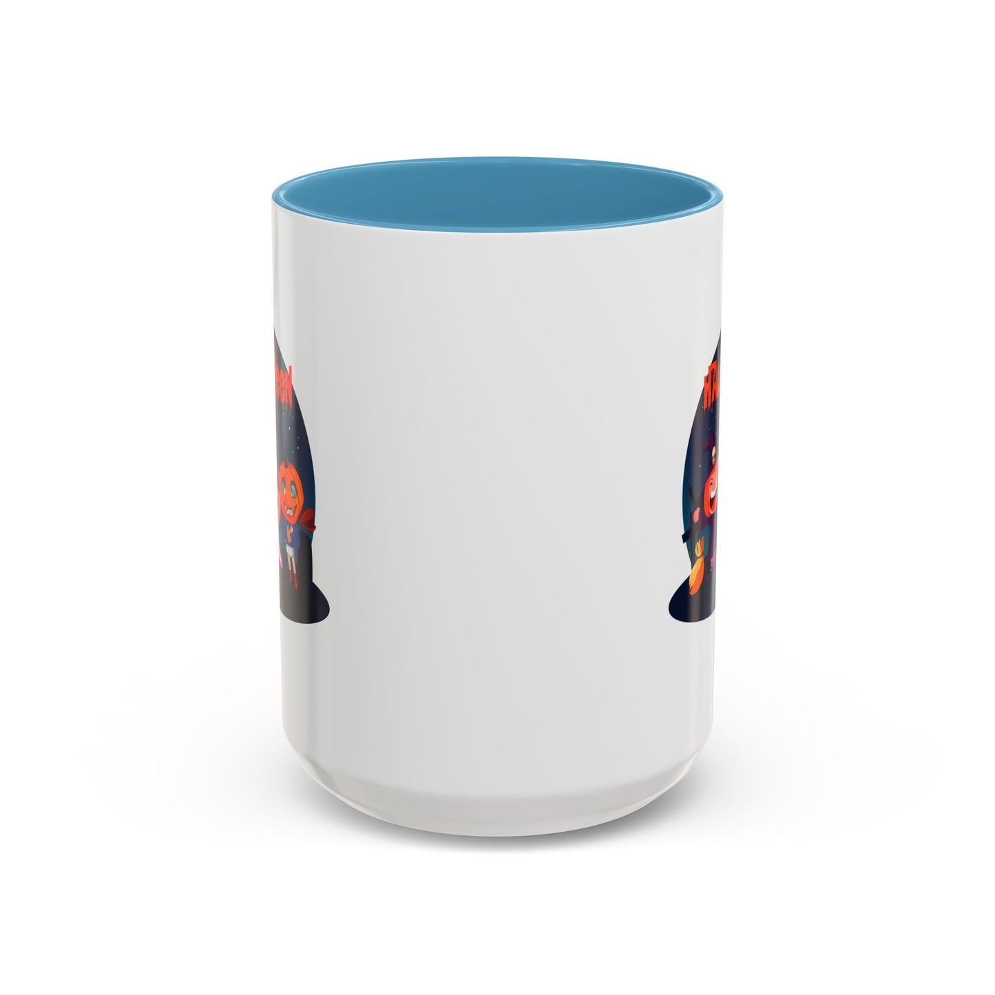 Accent Coffee Mug - Super kiddo wearing pumpkin