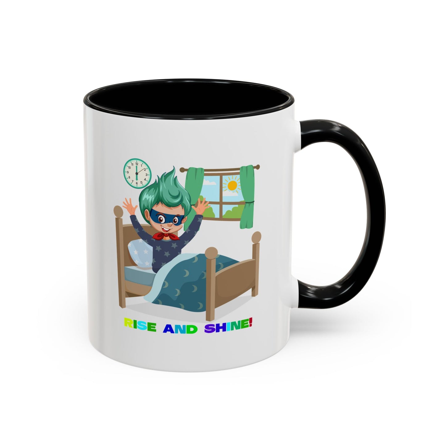 Accent Coffee Mug - Super kiddo teaches us to wake up early