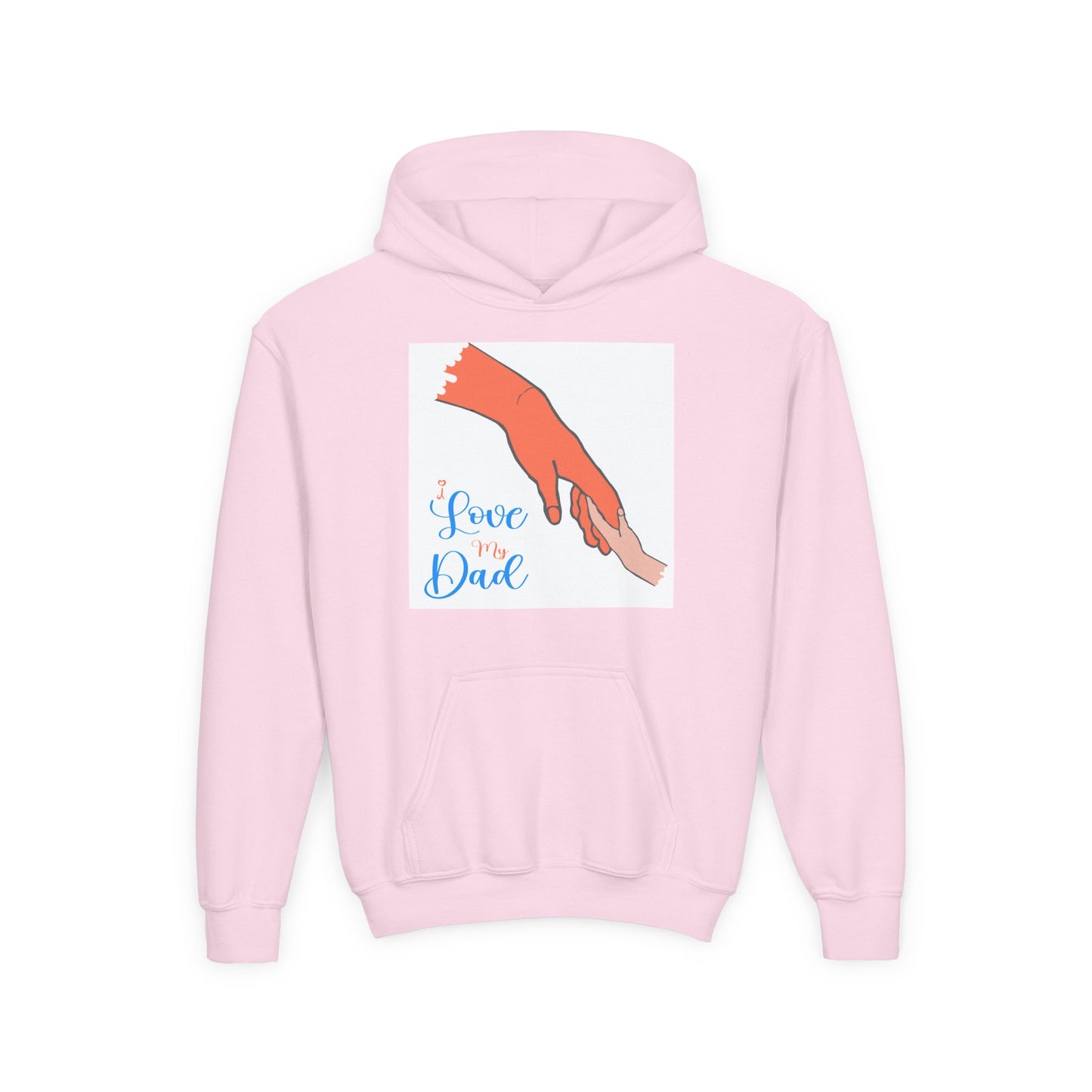 Youth Heavy Blend Hooded Sweatshirt -  Child and dad holding hands