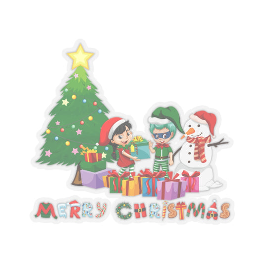 Kiss-Cut Stickers - Super kiddo preparing gifts - [[{"value":"Wonderwear Kid"}]]
