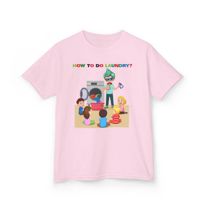 Kids Heavy Cotton™ Tee - super kiddo teaching laundry - [[{"value":"Wonderwear Kid"}]]